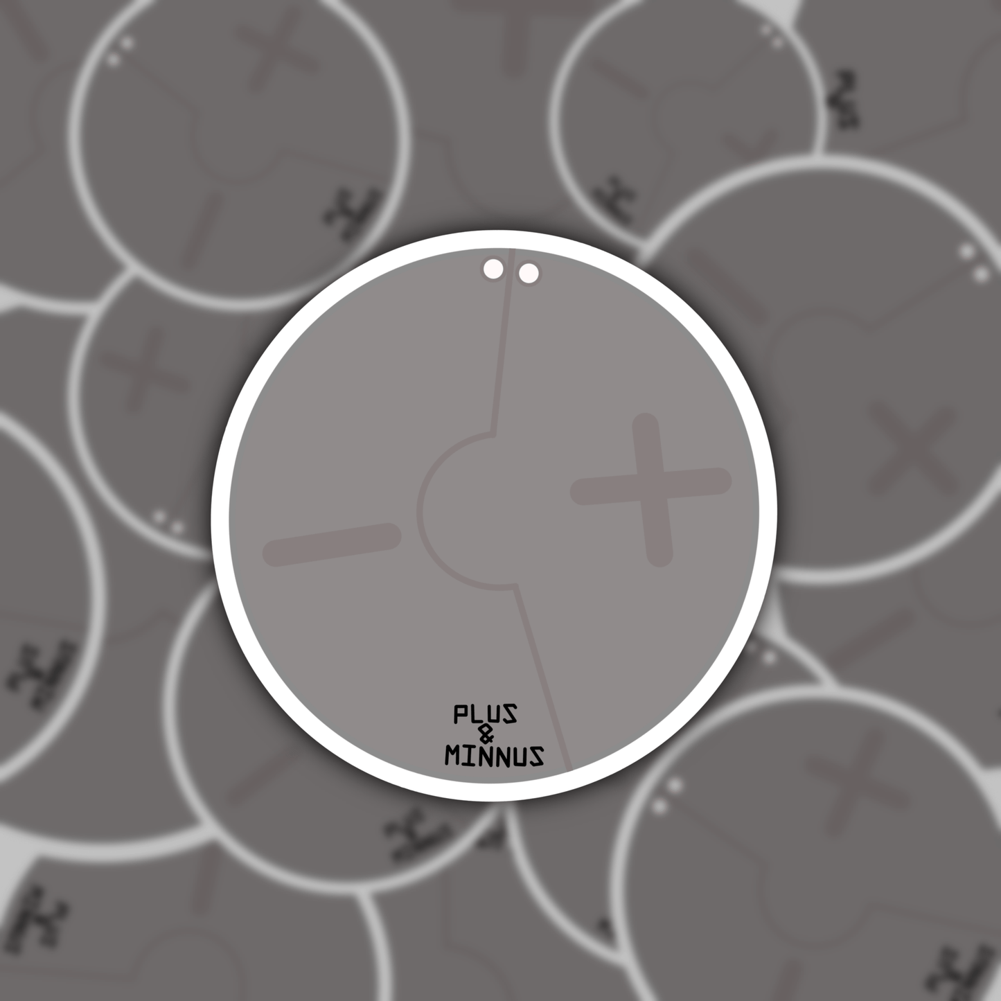 Plus and Minus Sticker