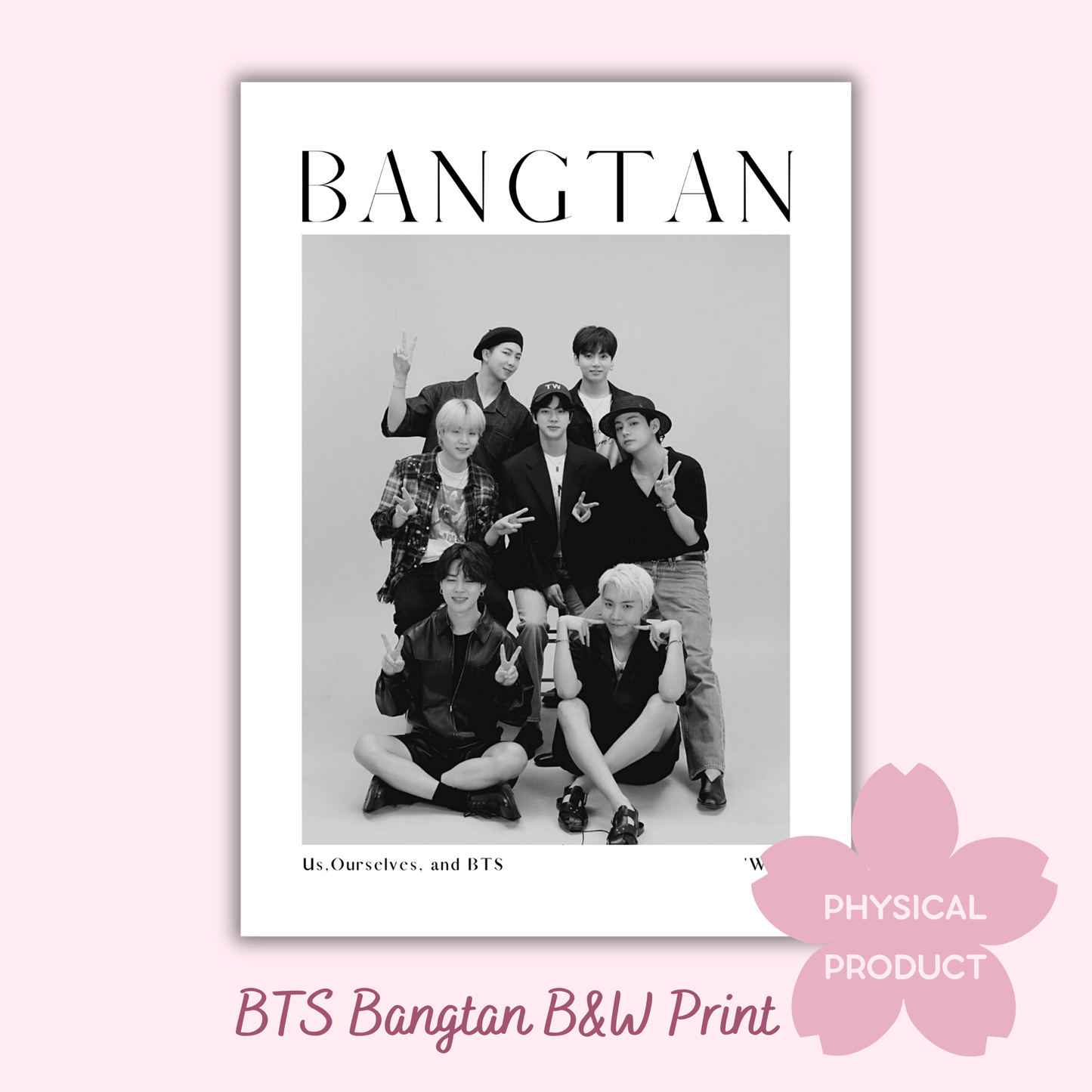 BTS | Bangtan B&W Print