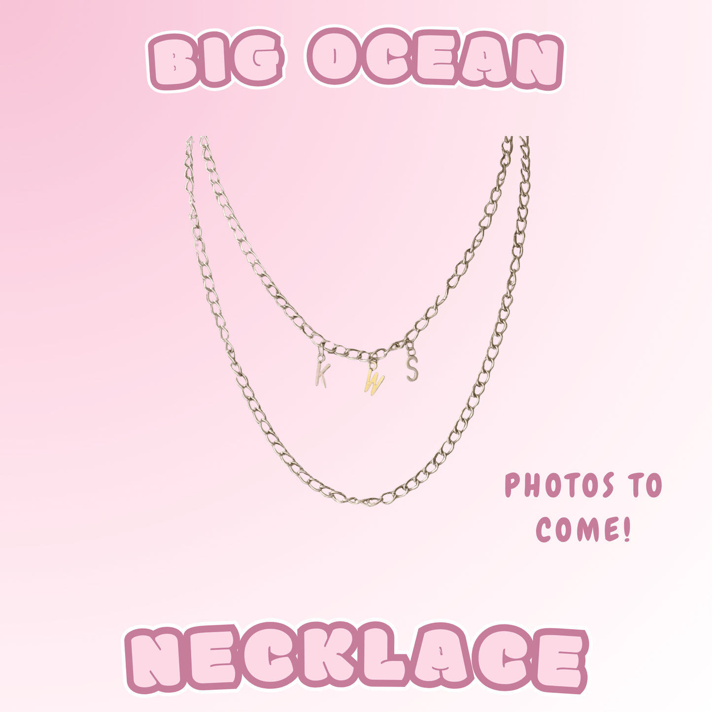 Custom Big Ocean Name Necklace | Iron
