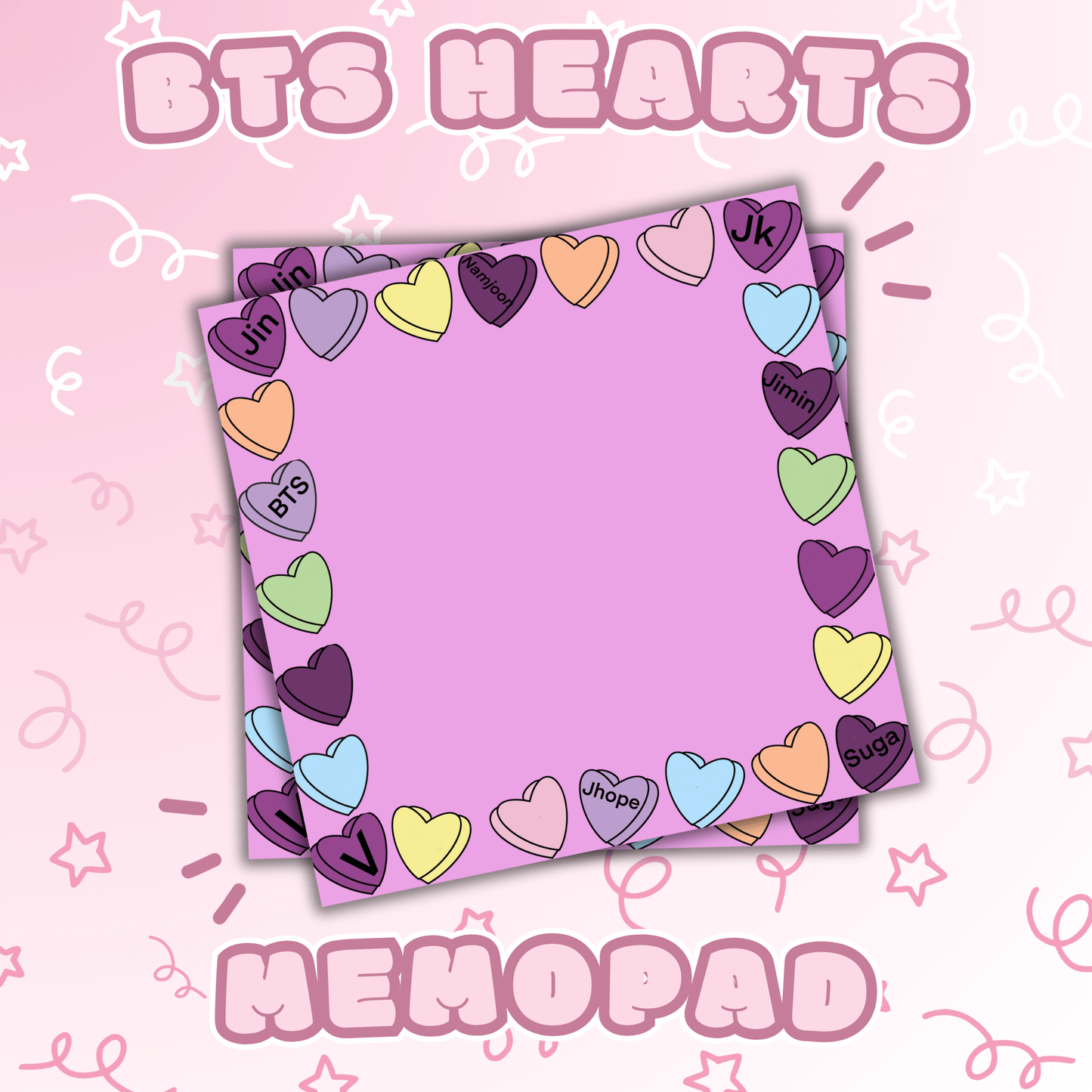 BTS | Hearts Memo Pad