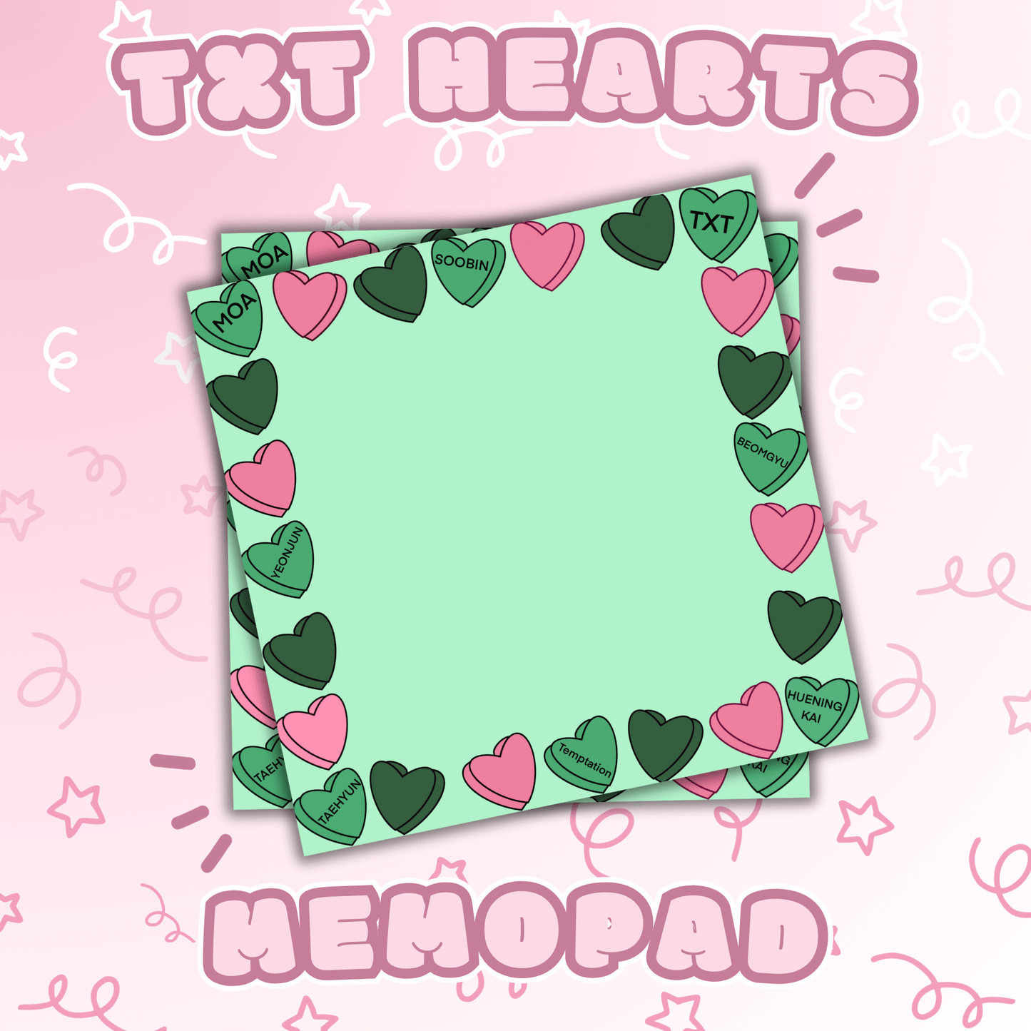 TXT | Hearts Memo Pad