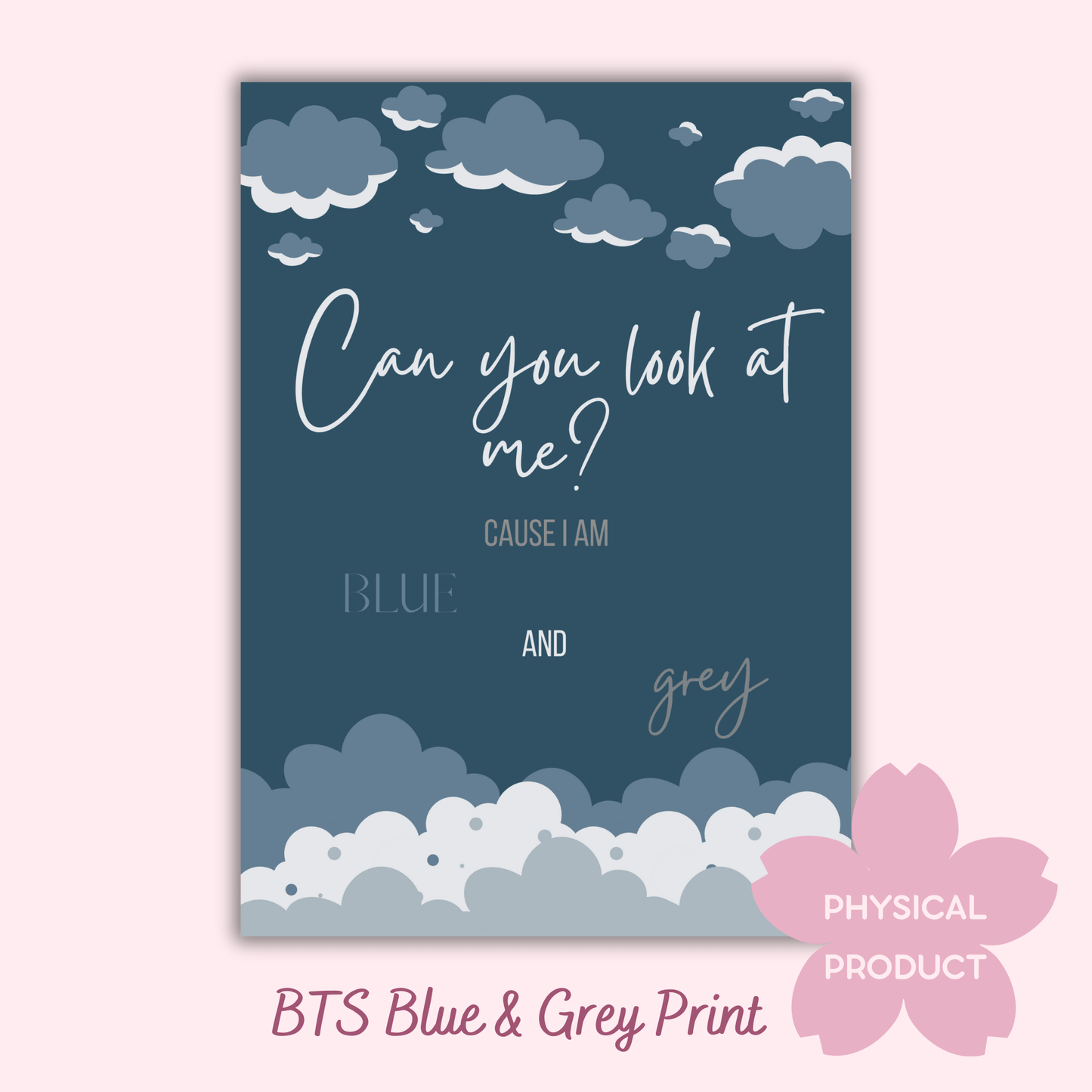 BTS | Blue & Grey Print