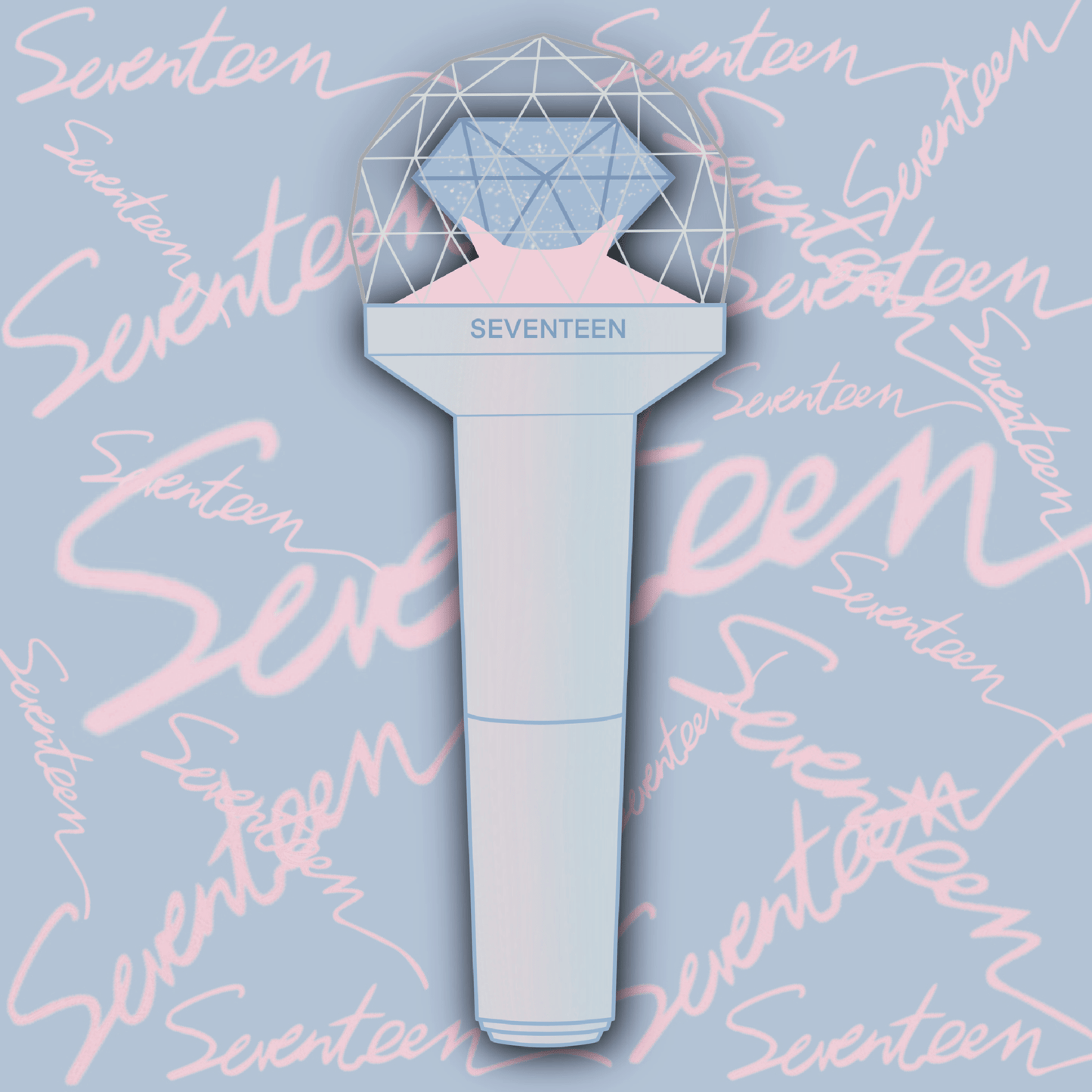 Seventeen | Clear Lightstick Sticker