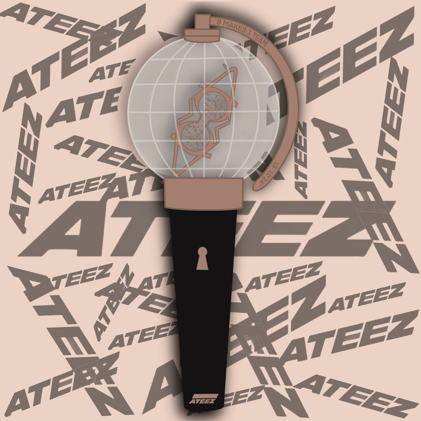 Ateez | Clear Lightstick Sticker