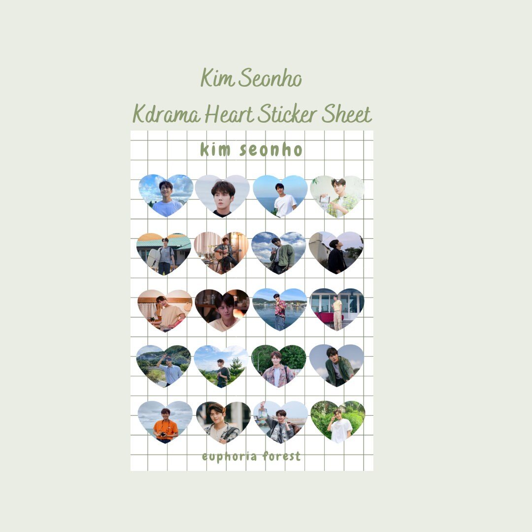 Hometown Cha-Cha-Cha | Kim Seonho Heart Sticker Sheet