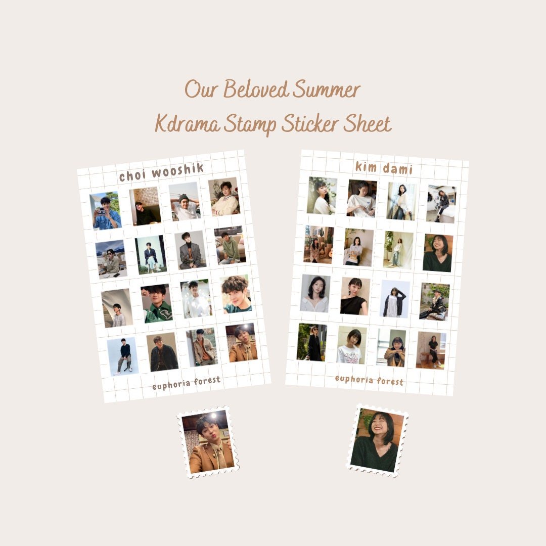 Our Beloved Summer | Choi Wooshik + Kim Dami Stamp Sticker Sheet