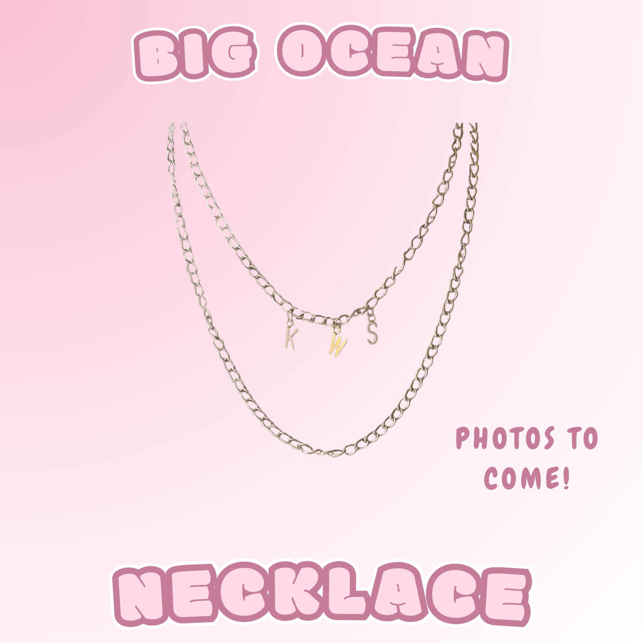 Custom Big Ocean Name Necklace | Iron